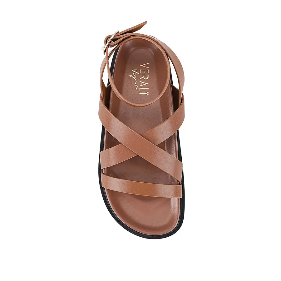 Verali Brianna Footbed Sandals Cognac