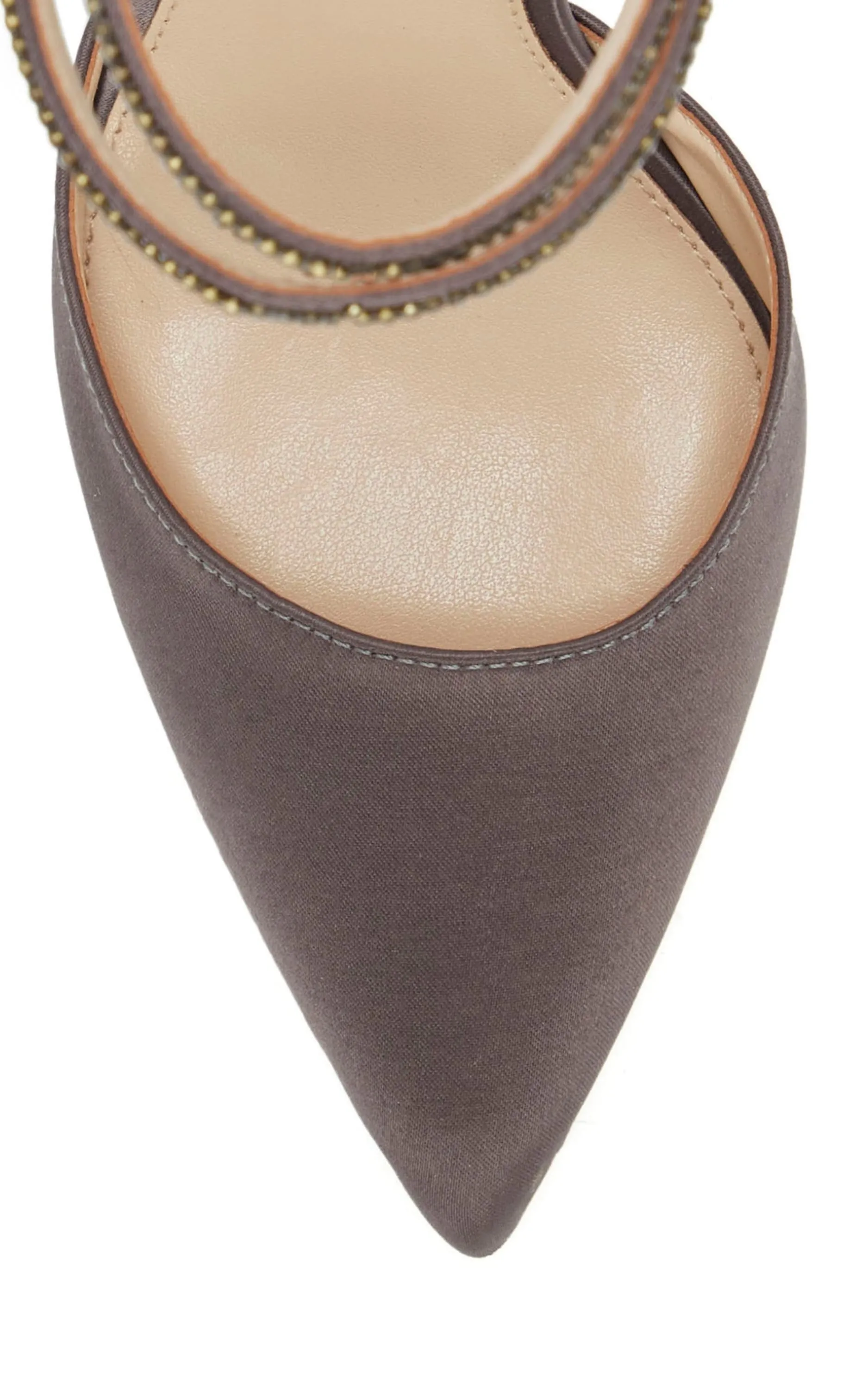 Vince Camuto - Ketrinda Grey Satin Rhinestone Pumps