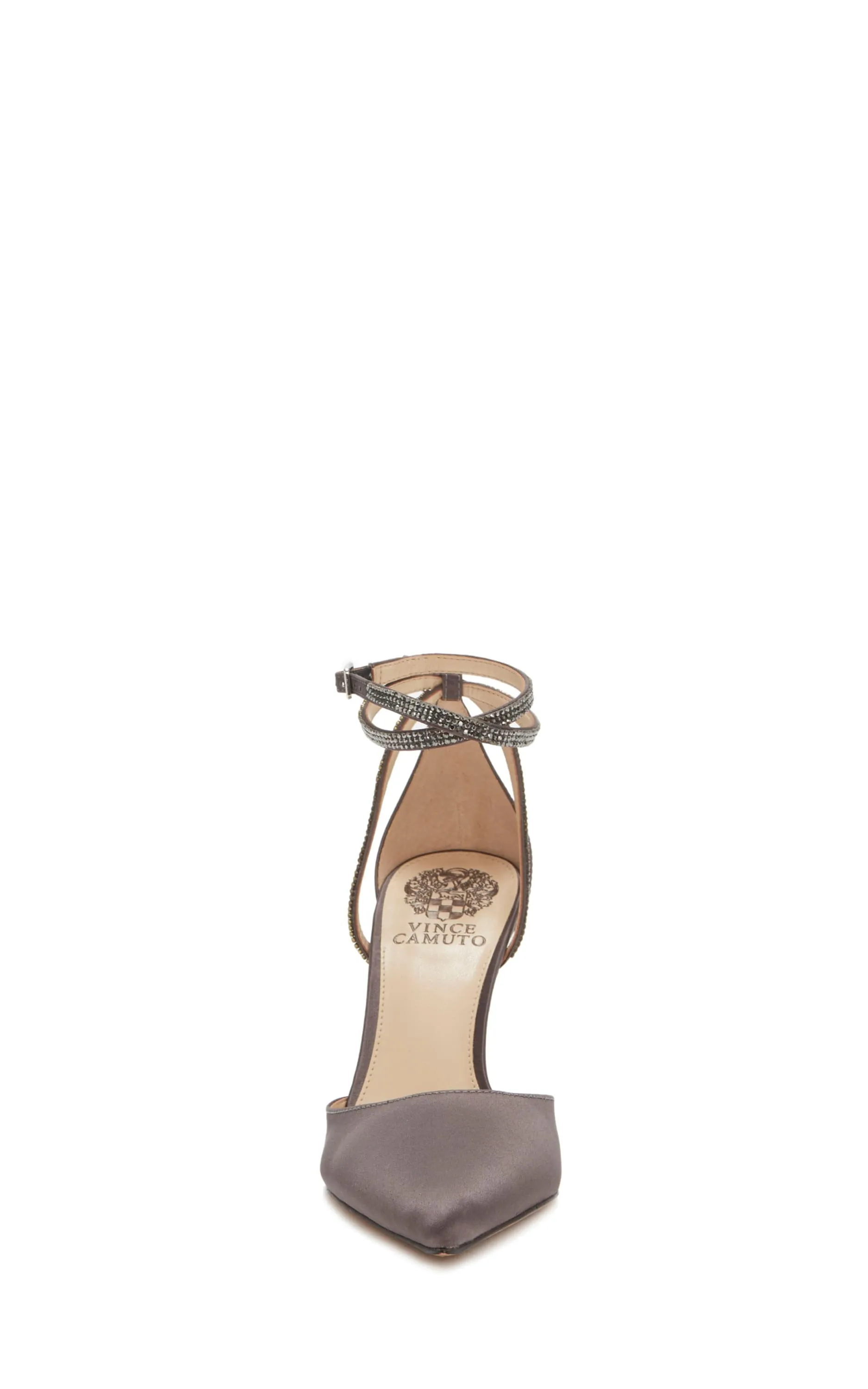 Vince Camuto - Ketrinda Grey Satin Rhinestone Pumps