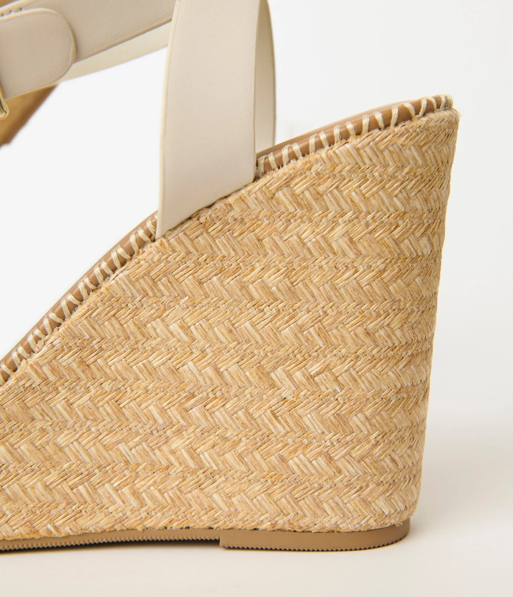 White Benson Wedge Sandals