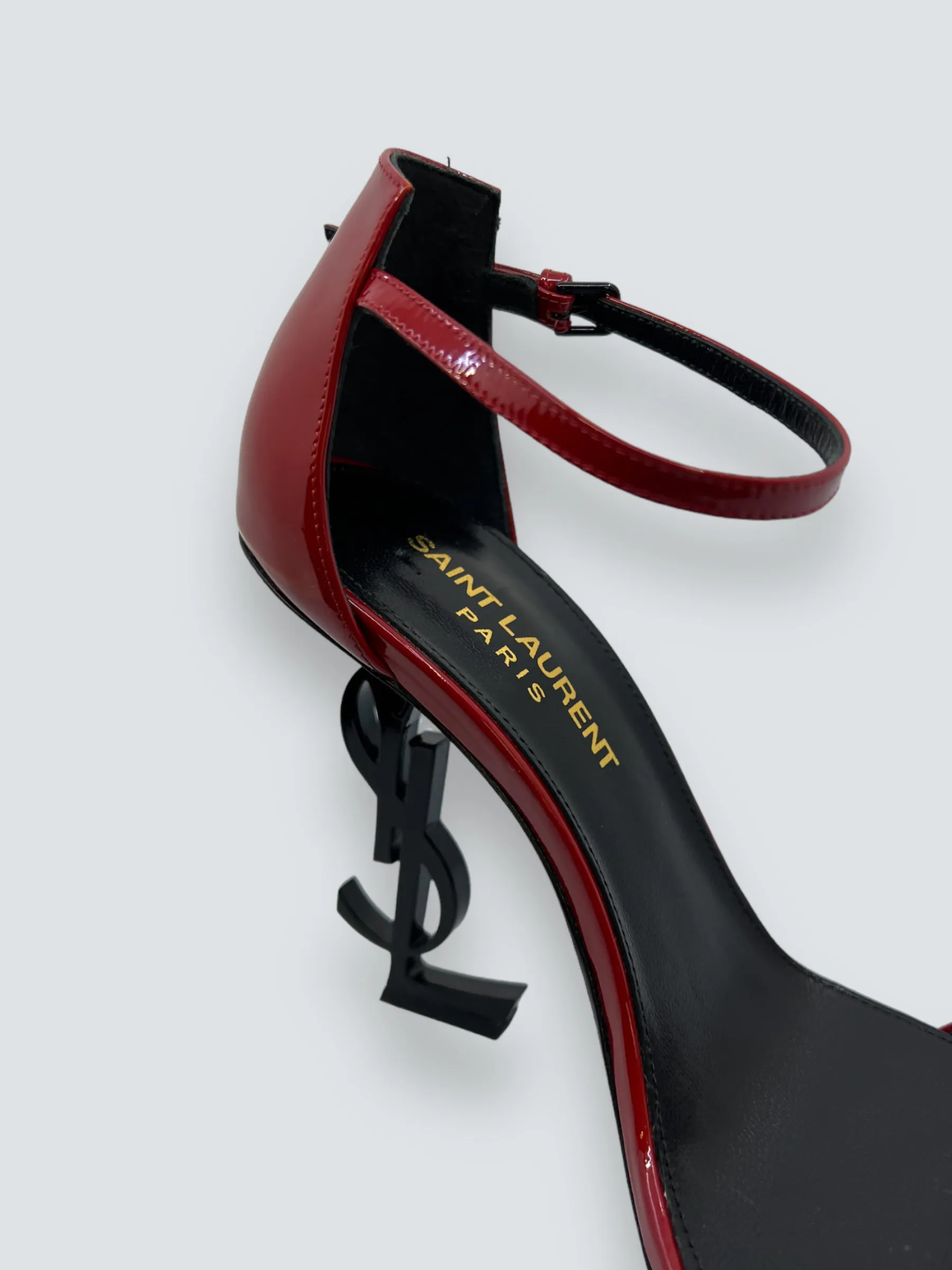 Ysl Red & Black Leather Heels - Size EU 35.5