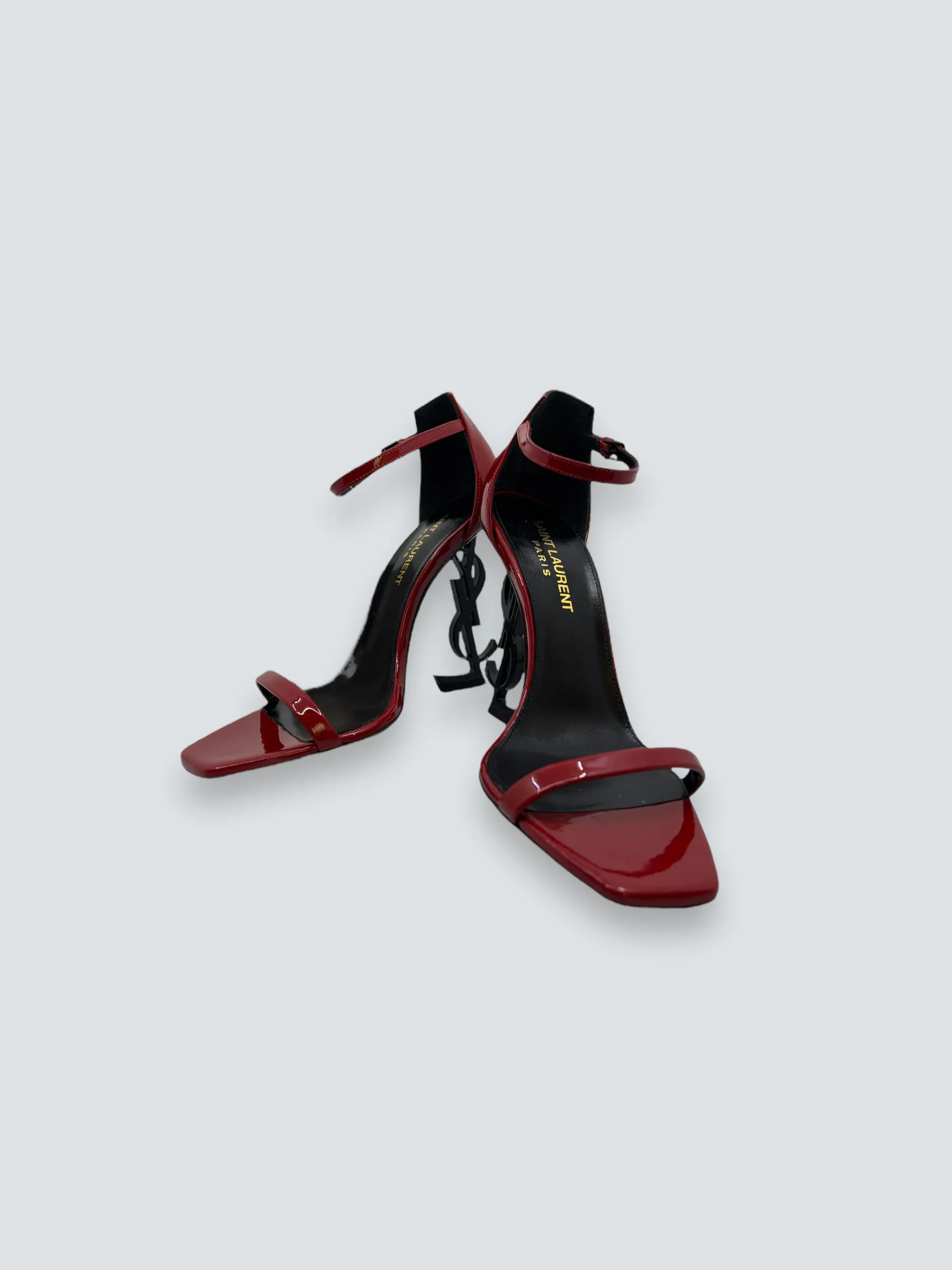 Ysl Red & Black Leather Heels - Size EU 35.5