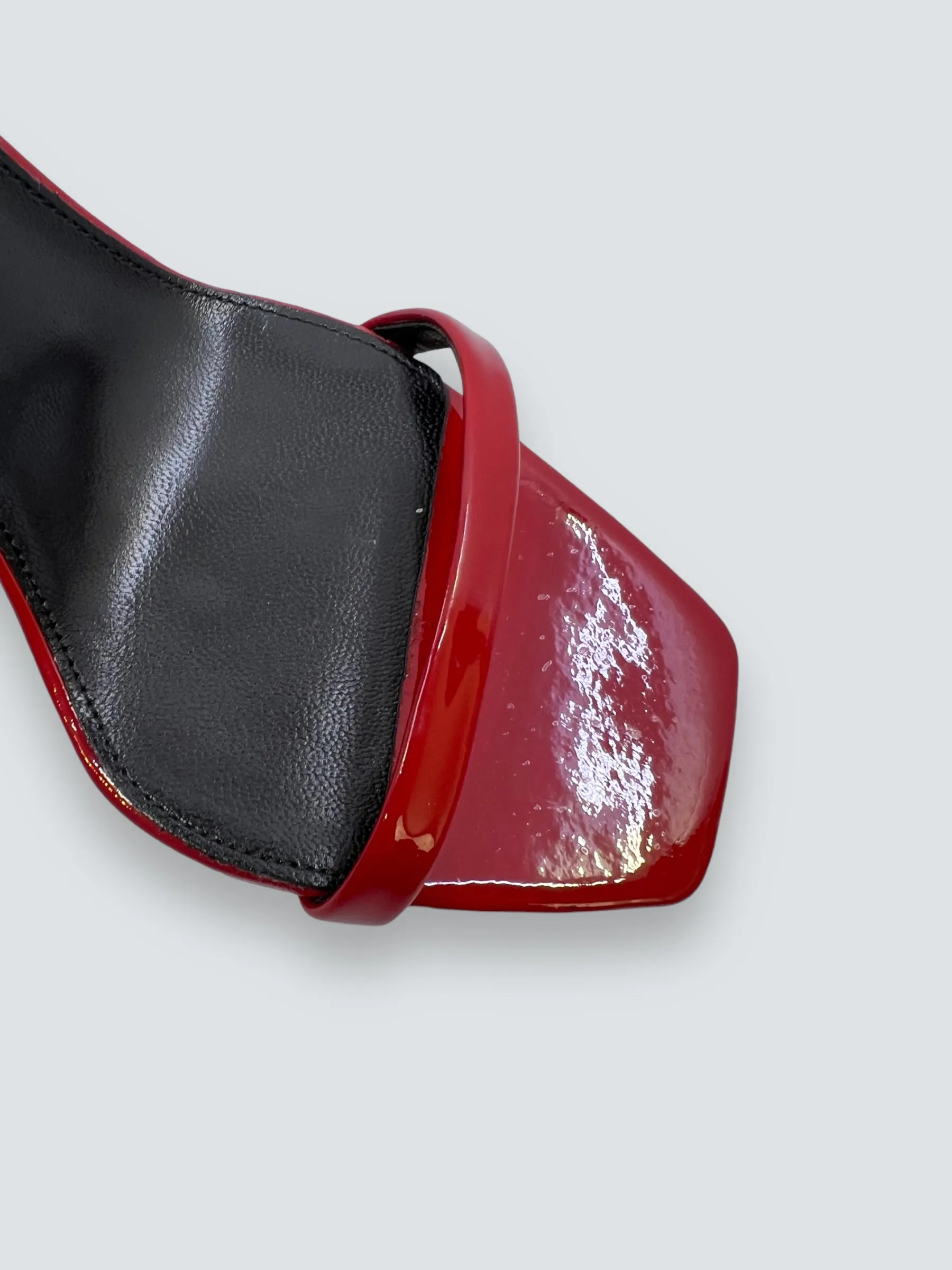Ysl Red & Black Leather Heels - Size EU 35.5